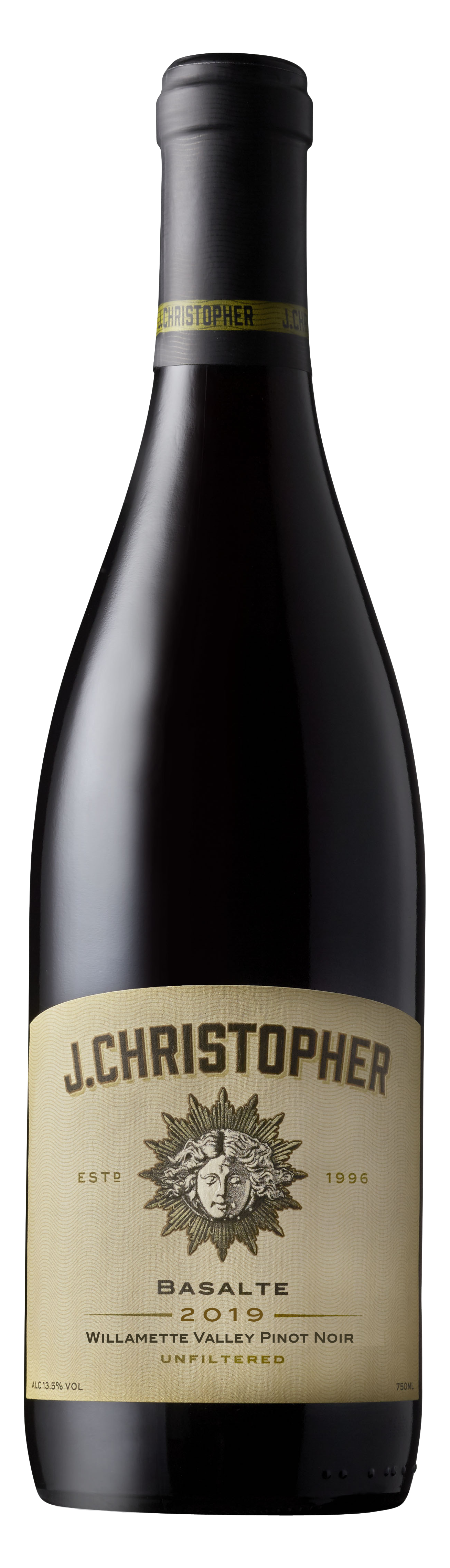 J. Christopher Basalte Pinot Noir 2019  Front Bottle Shot