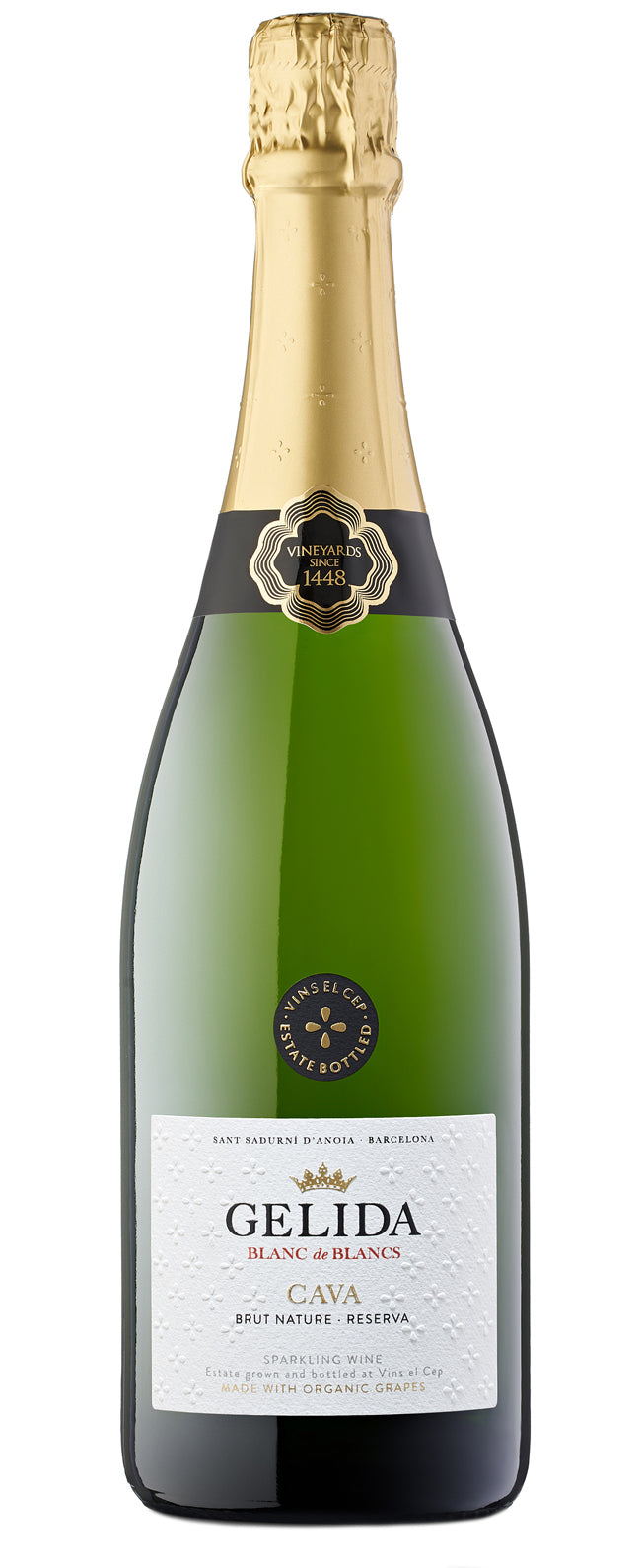 Vins el Cep Gelida Blanc de Blancs Brut Nature Reserva 2018  Front Bottle Shot