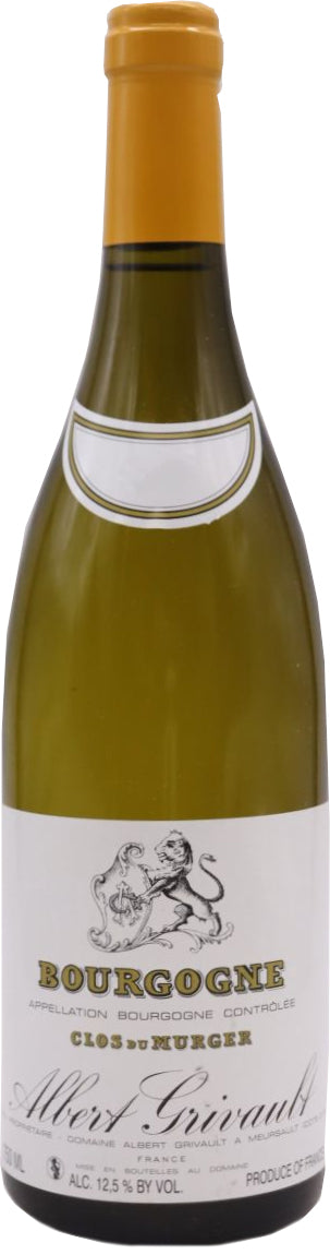 Albert Grivault Bourgogne Blanc Clos Du Murger 2020  Front Bottle Shot