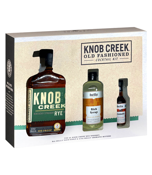 Knob Creek Rye Old fashioned cocktail set WITH/ Bitters Syrup 750ml