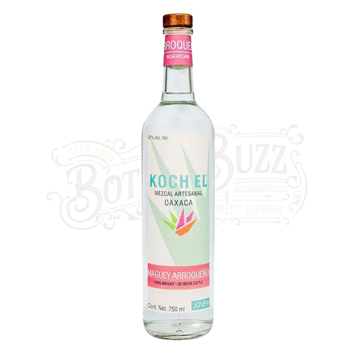 Koch El Mezcal Artesanal Joven Maguey ArroqueÃ±o De Rio De Ejutla