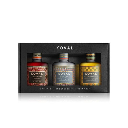 Koval Organic Gin Trio Gift Pack 3/200ml