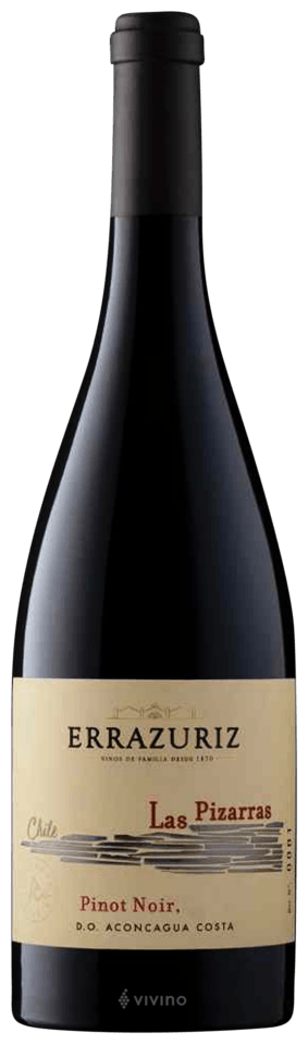 Errazuriz Aconcagua Costa Las Pizarras Pinot Noir 2022  Front Bottle Shot