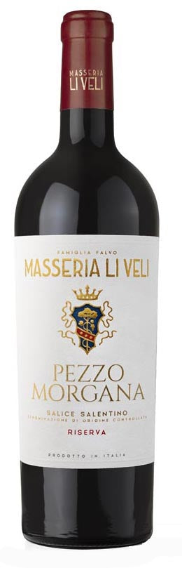 Li Veli Salice Salentino Pezzo Morgana Riserva 2021  Front Bottle Shot