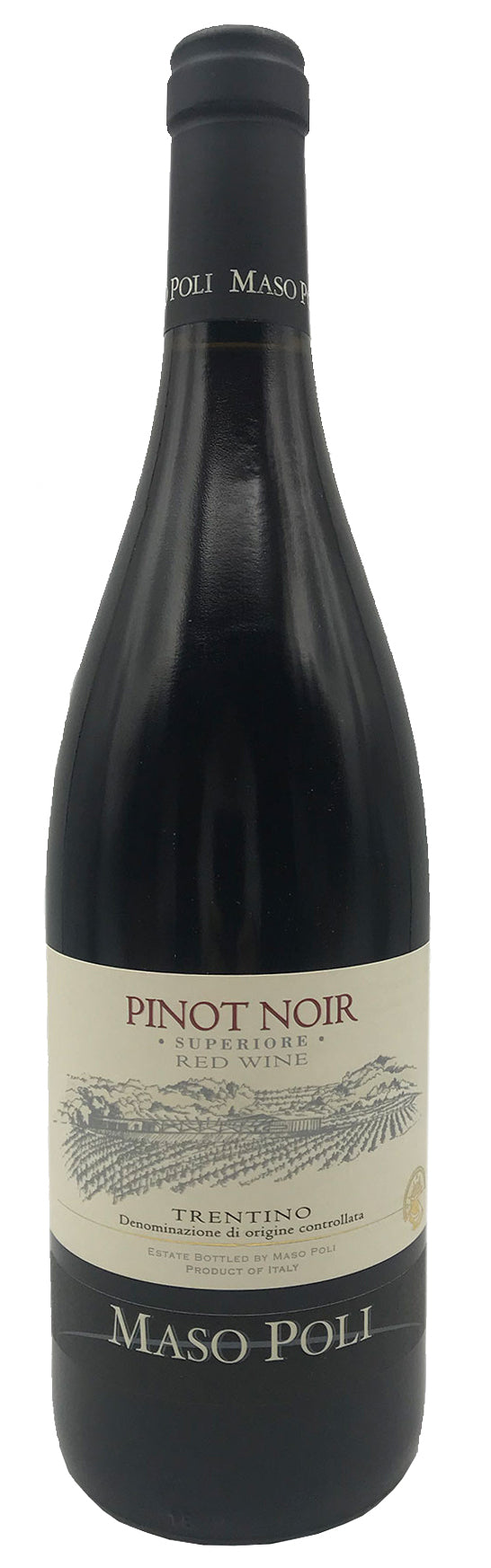 Maso Poli Pinot Noir 2019  Front Bottle Shot