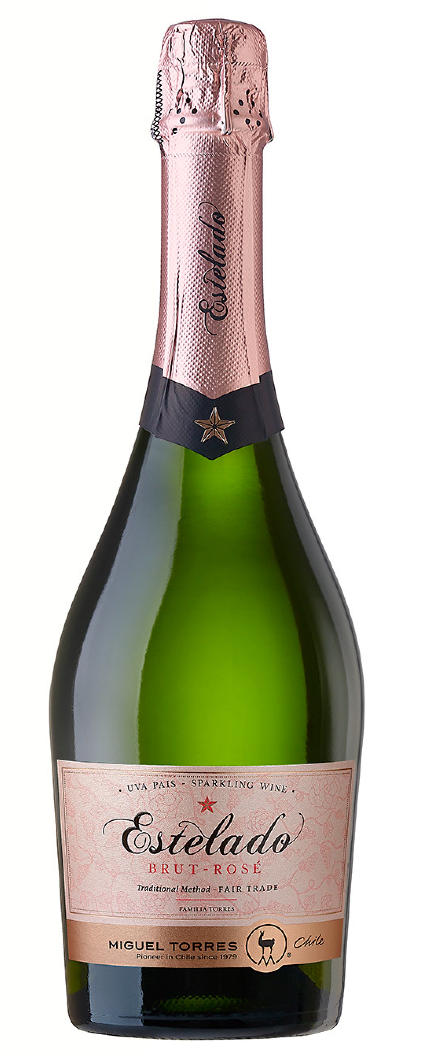 Miguel Torres Estelado Pais Sparkling Brut Rose  Front Bottle Shot