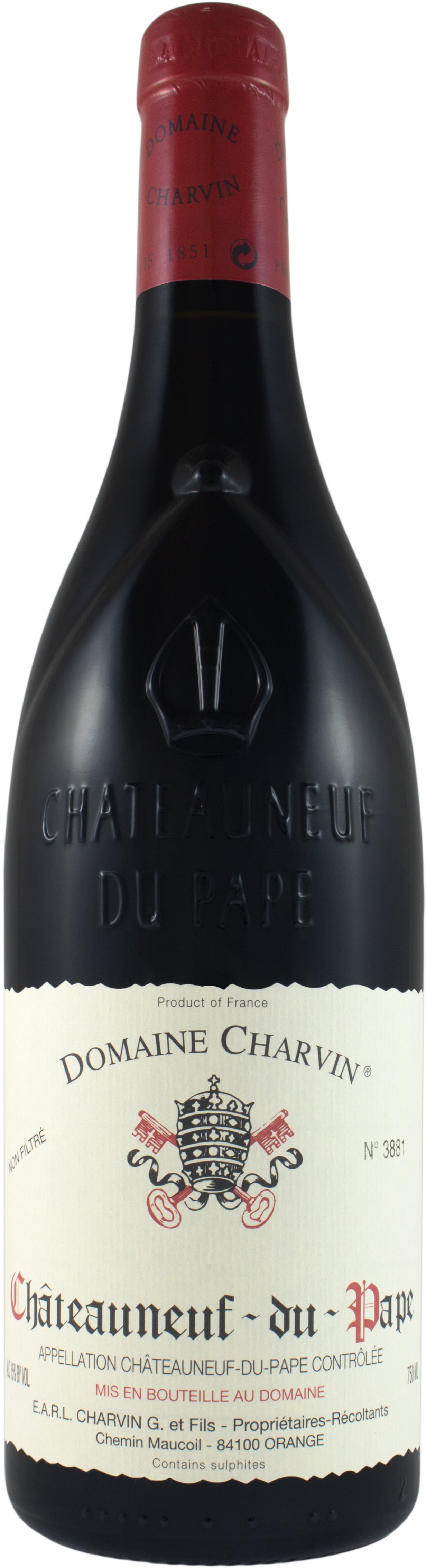 Domaine Charvin Chateauneuf-du-Pape 2021  Front Bottle Shot