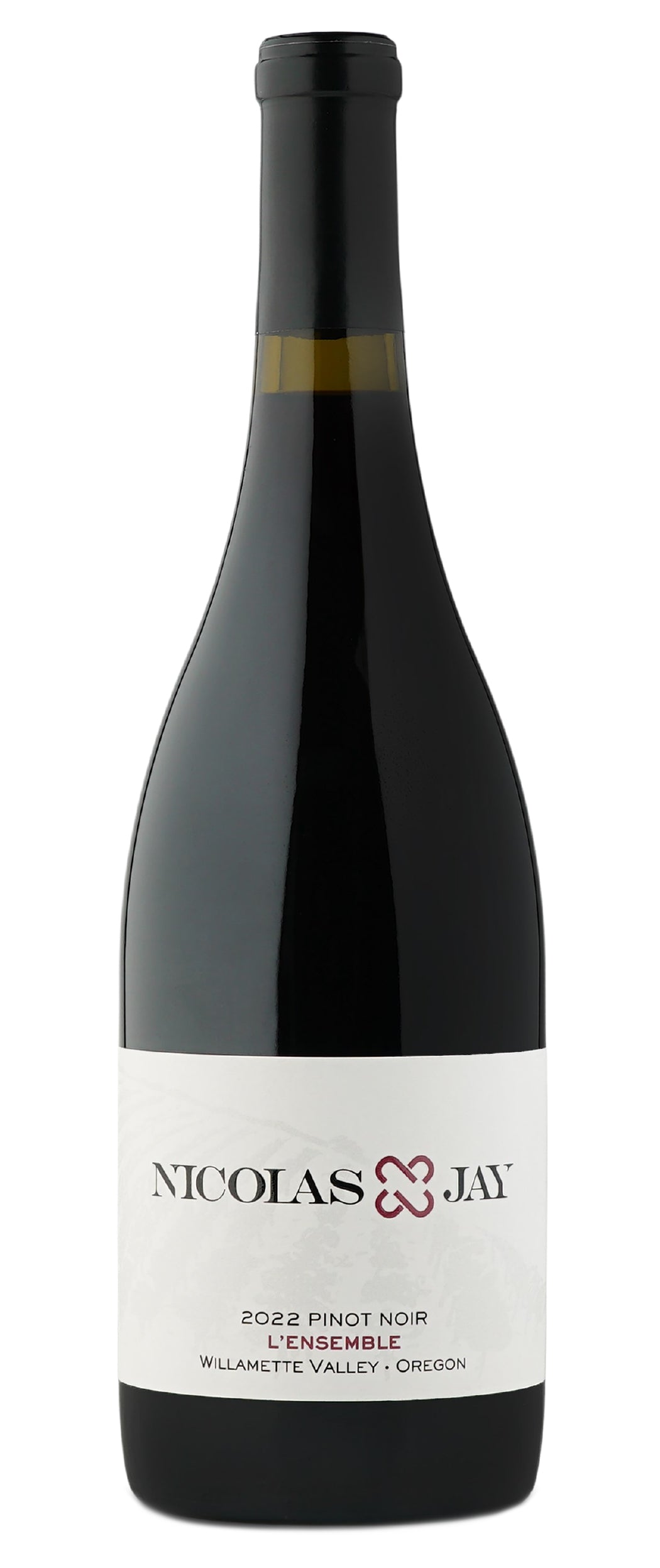 Nicolas-Jay L'Ensemble Willamette Valley Pinot Noir 2022  Front Bottle Shot