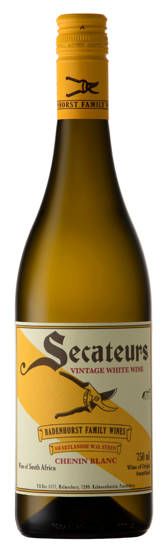 Badenhorst Secateurs Chenin Blanc 2024  Front Bottle Shot