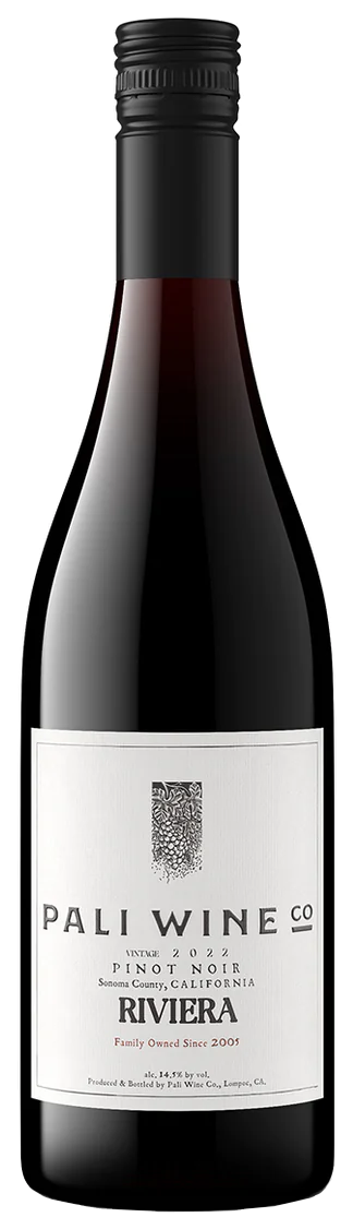Pali Wine Co Riviera Pinot Noir 2022  Front Bottle Shot