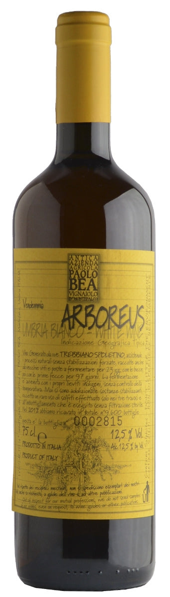 Paolo Bea Arboreus Trebbiano Spoletino 2016  Front Bottle Shot