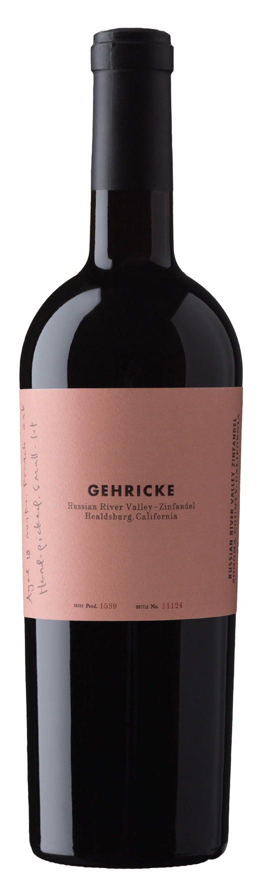 Gehricke Zinfandel 2022  Front Bottle Shot