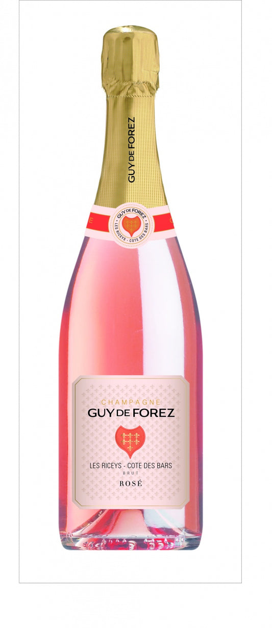 Champagne Guy de Forez Brut Rose  Front Bottle Shot