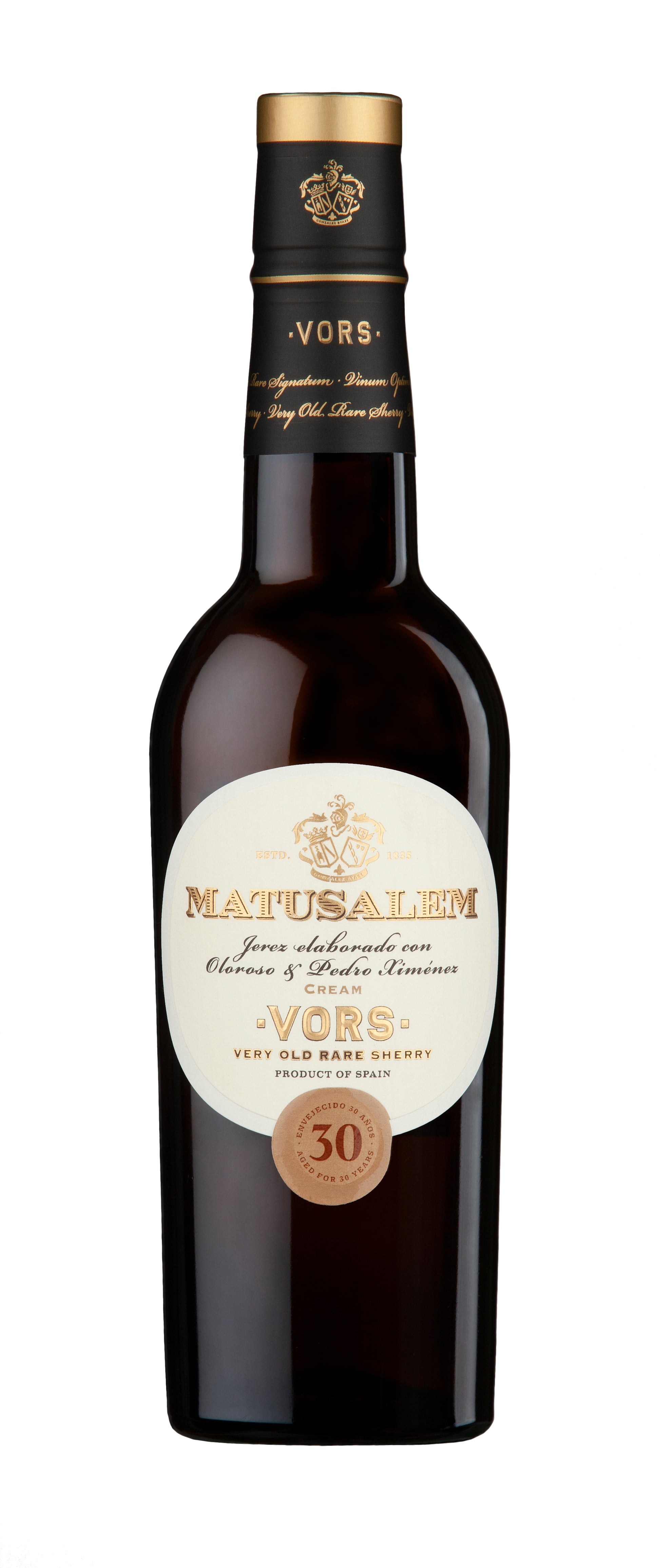 Gonzalez Byass Matusalem Sherry (375ML half-bottle)  Front Bottle Shot