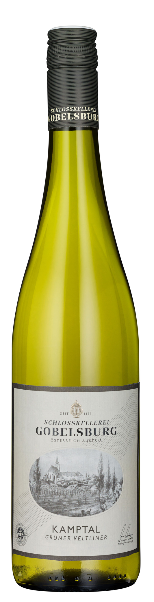 Schloss Gobelsburg Schlosskellerei Gobelsburger Gruner Veltliner 2023  Front Bottle Shot