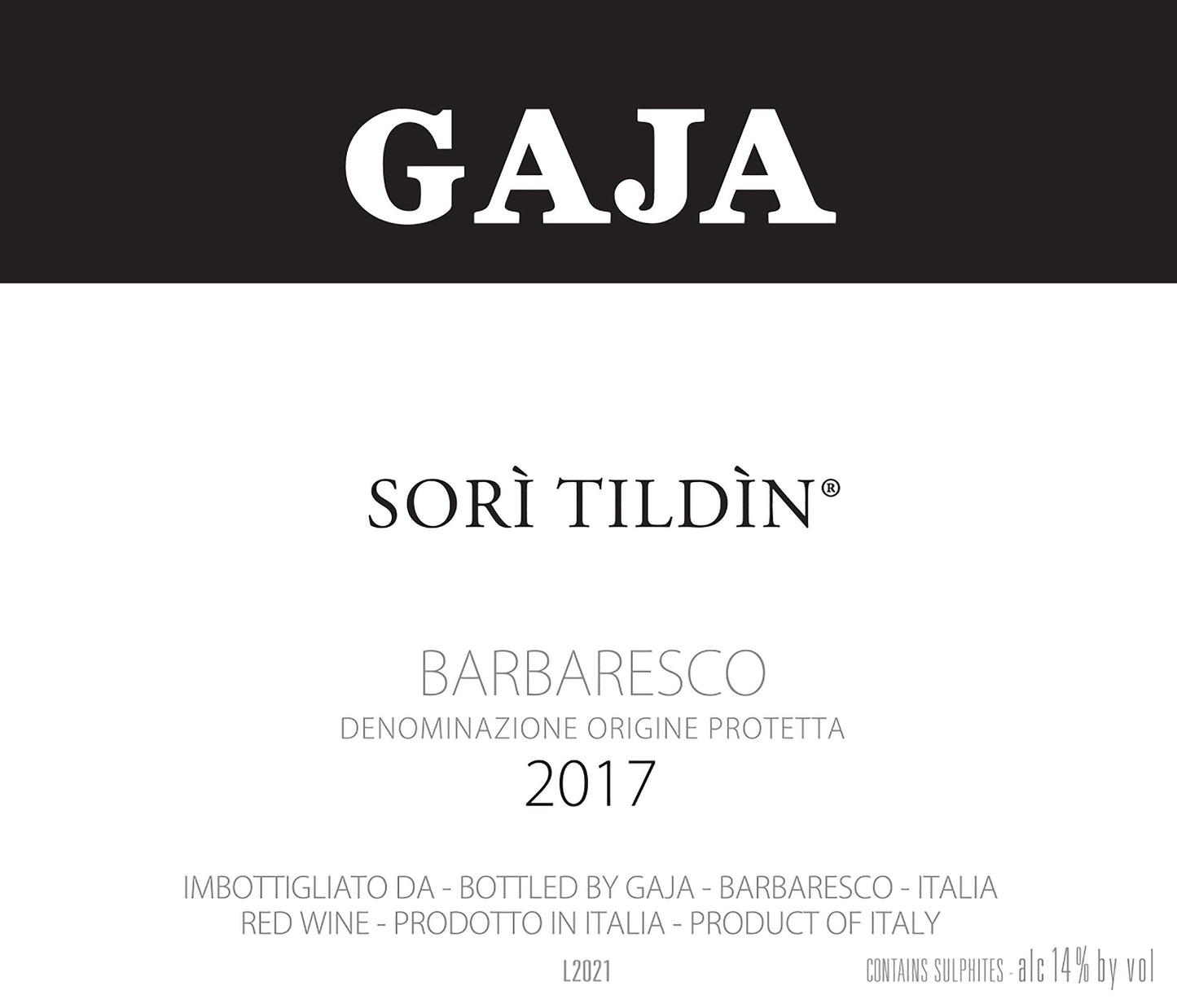 Gaja Sori Tildin (3 Liter Bottle) 2017