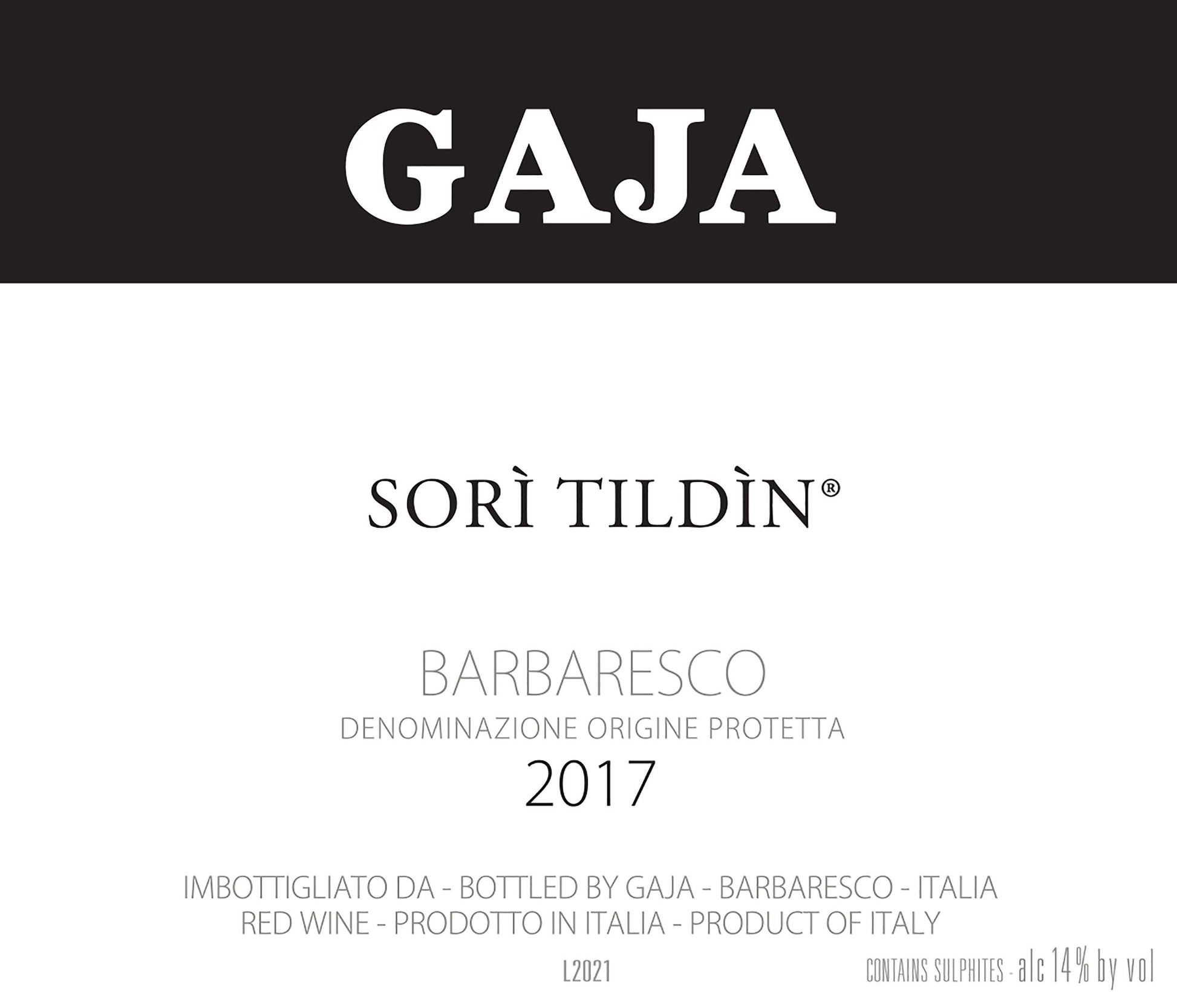Gaja Sori Tildin (3 Liter Bottle) 2017