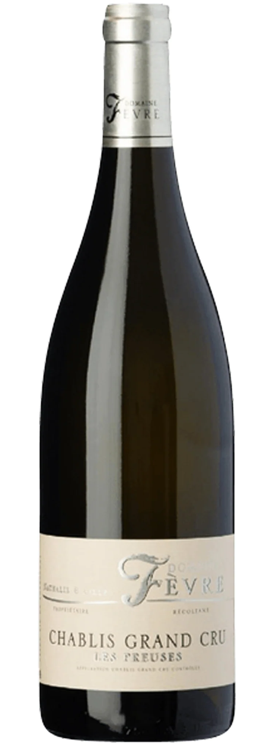Nathalie & Gilles Fevre Chablis Les Preuses Grand Cru 2021  Front Bottle Shot