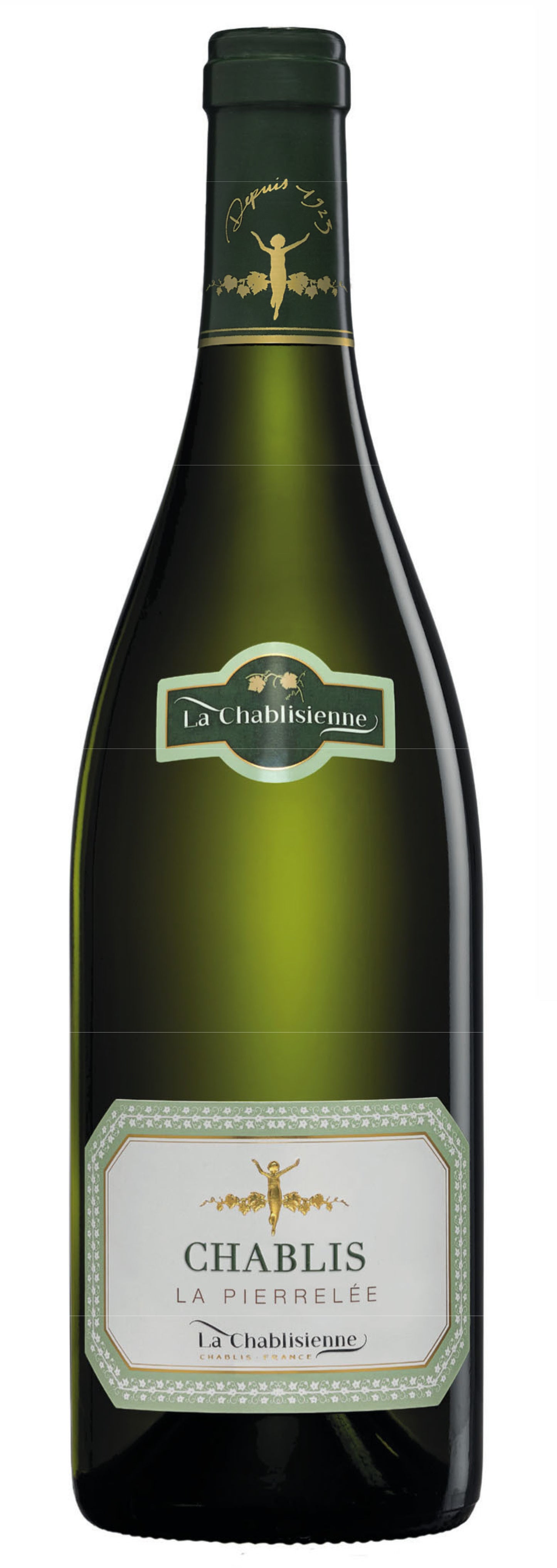 La Chablisienne Chablis La Pierrelee 2019  Front Bottle Shot
