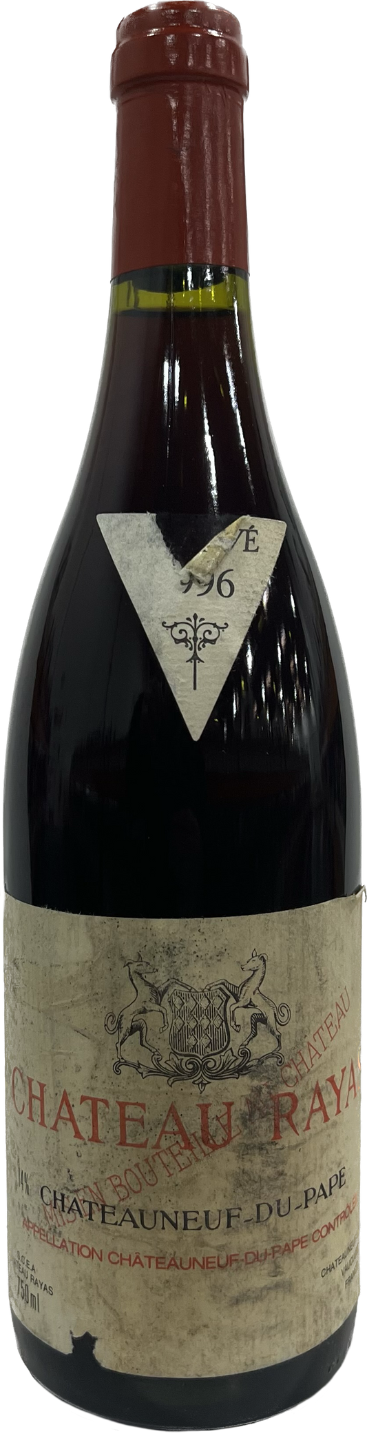 Chateau Rayas Chateaneuf-du-Pape Reserve (bin soiled label) 1996  Front Bottle Shot