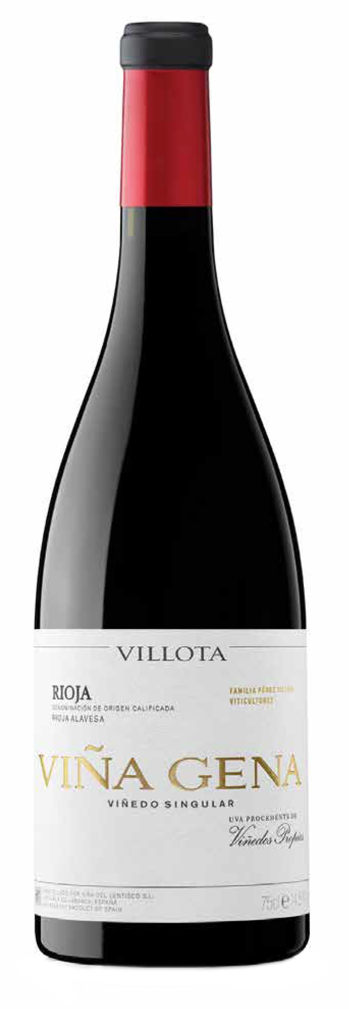 Villota Vina Gena Vinedo Singular Rioja 2019  Front Bottle Shot