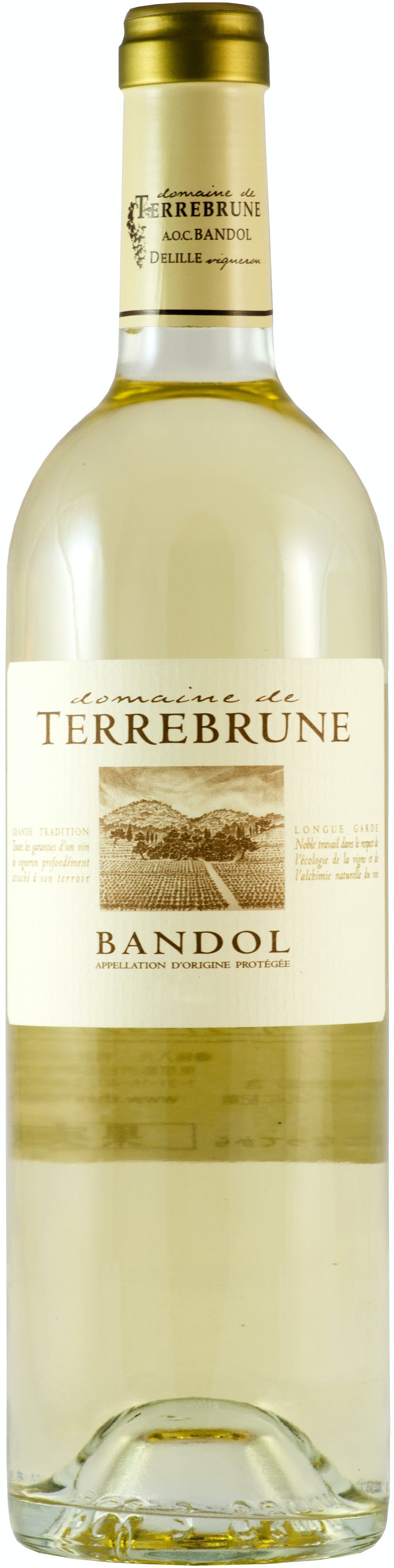 Domaine de Terrebrune Bandol Blanc 2023  Front Bottle Shot
