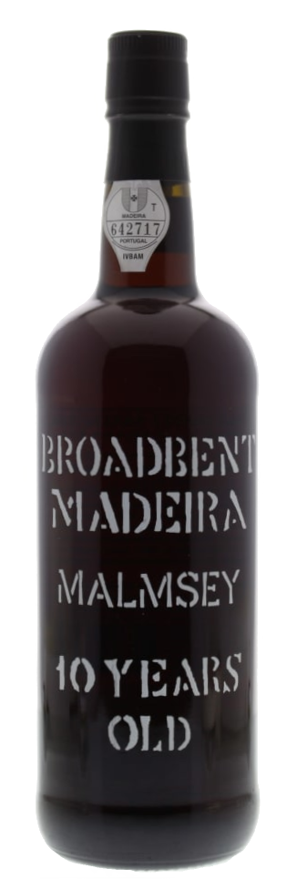 Broadbent 10 Years Old Malmsey Madeira  Front Bottle Shot