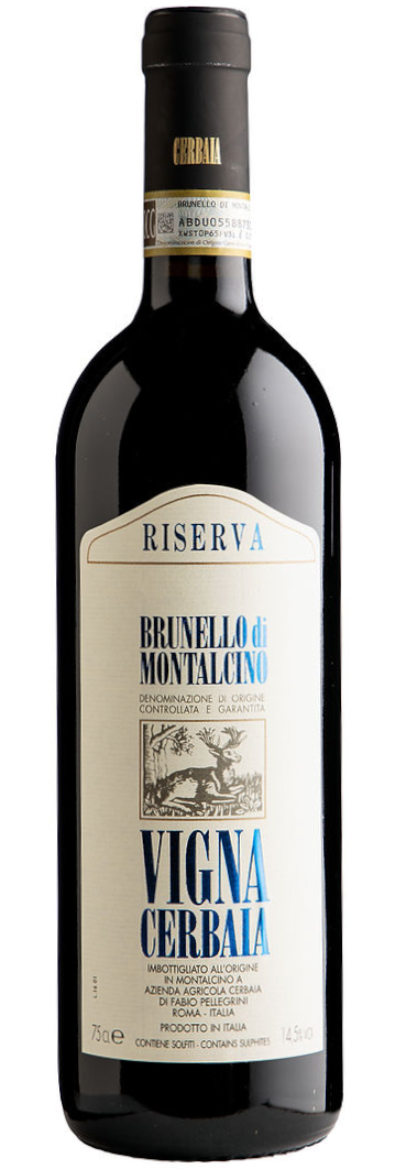 Cerbaia Brunello di Montalcino Riserva Vigna Cerbaia 2019  Front Bottle Shot