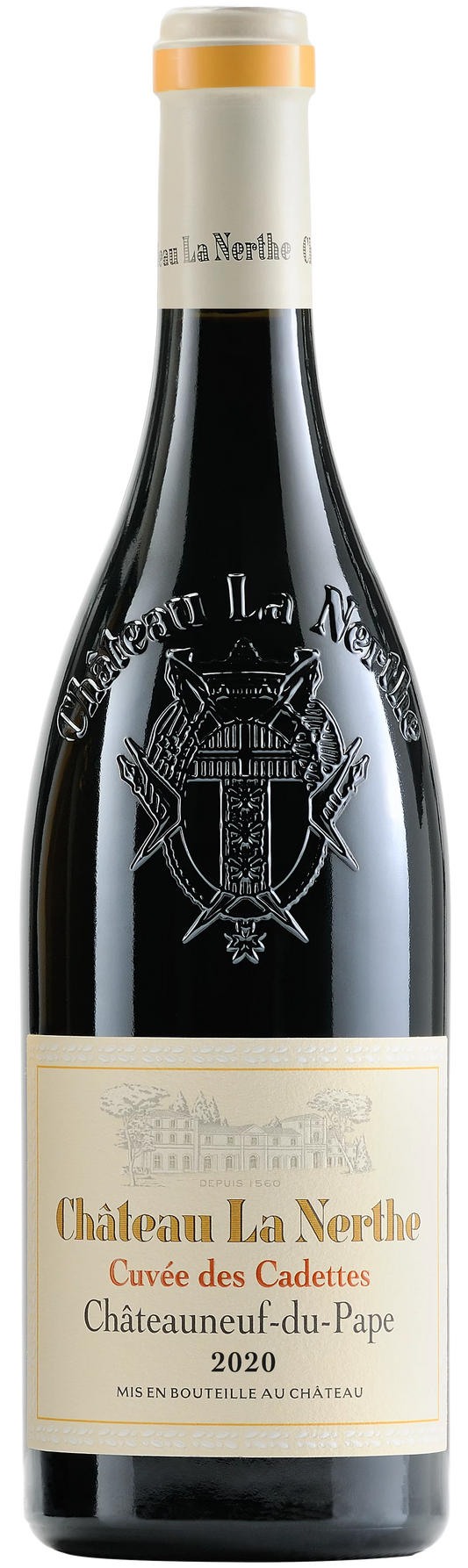 Chateau La Nerthe Chateauneuf-du-Pape Cuvee des Cadettes 2020  Front Bottle Shot