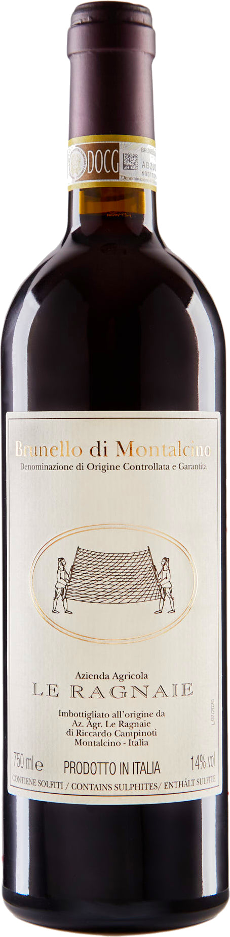 Le Ragnaie Brunello di Montalcino 2019  Front Bottle Shot