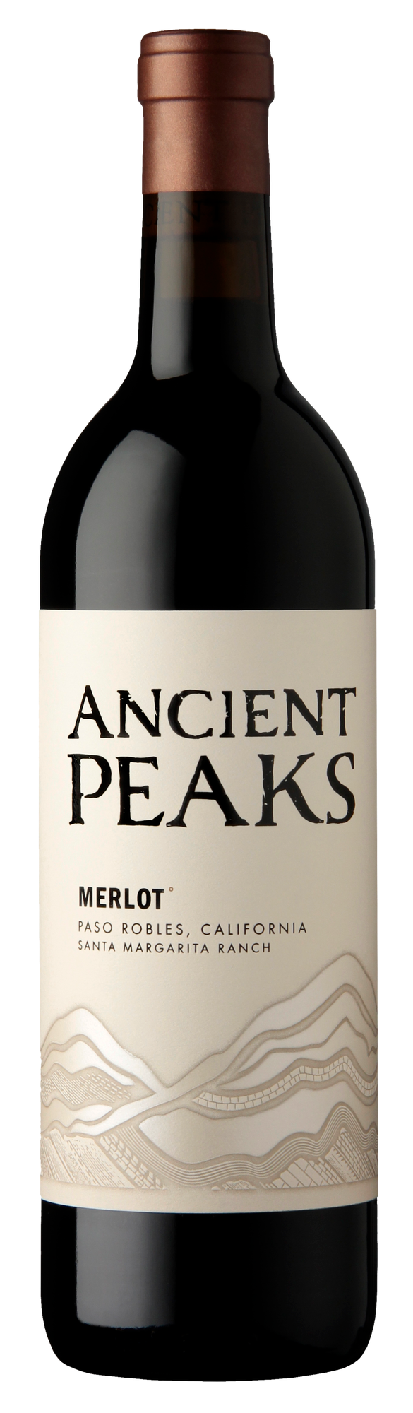 Ancient Peaks Paso Robles Merlot 2021  Front Bottle Shot