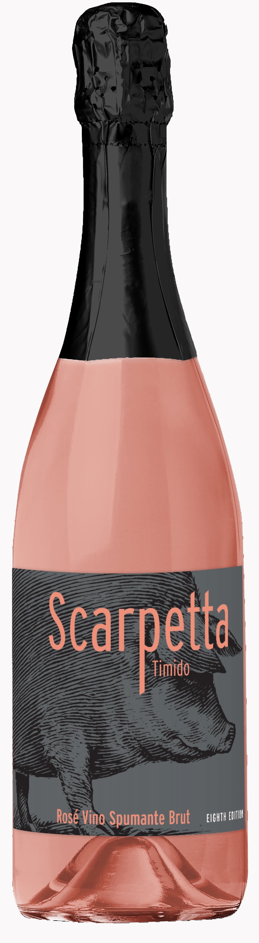 Scarpetta Timido Brut Rose Front Bottle Shot
