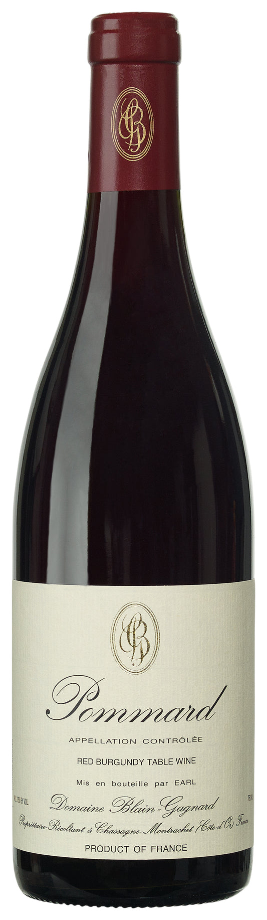 Domaine Blain-Gagnard Pommard 2022  Front Bottle Shot