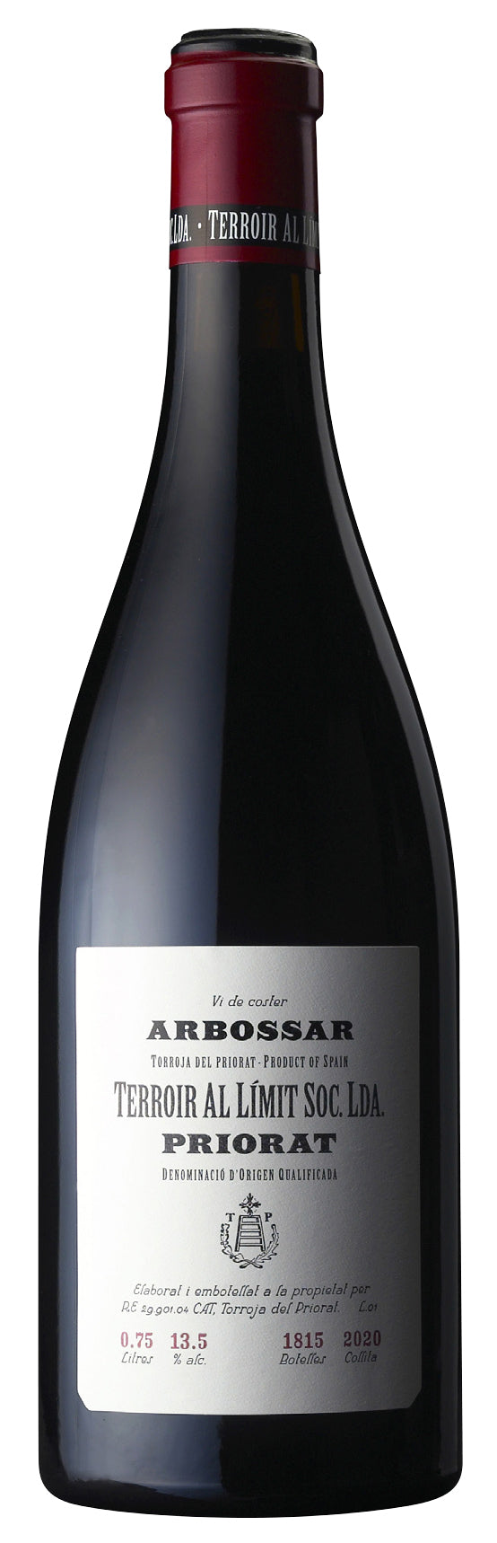 Terroir Al Limit Arbossar 2022  Front Bottle Shot