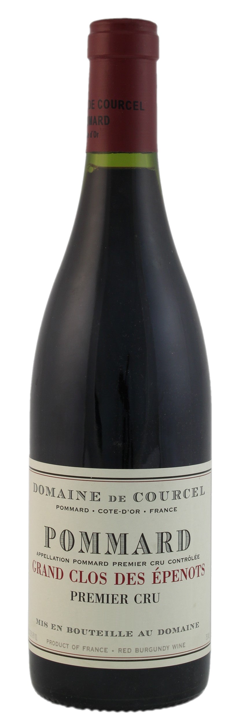 Domaine de Courcel Pommard Grand Clos des Epenots Premier Cru 2014  Front Bottle Shot
