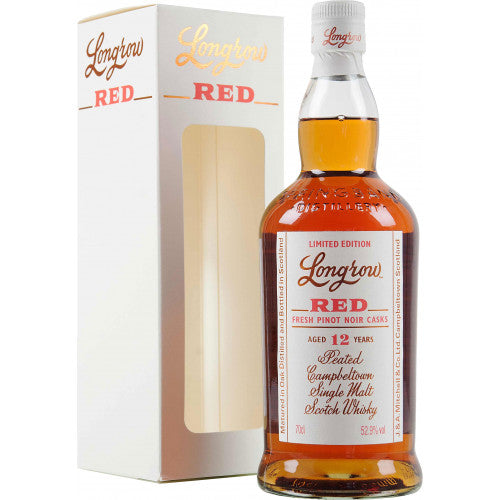 Longrow Red Fresh Pinot Noir Casks Finished 12 Year Old Peated Single Malt Scotch Whisky