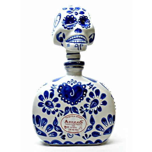 Los Azulejos Skelly Talavera Head Anejo Tequila 750ml