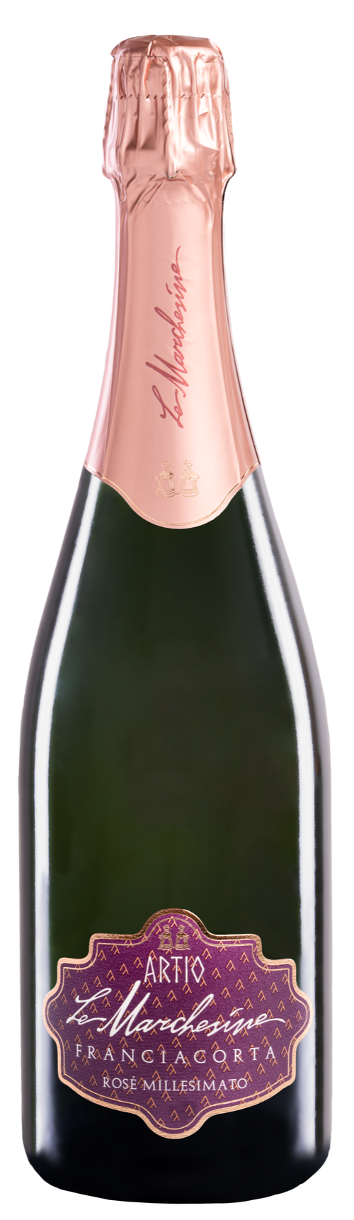 Le Marchesine Artio Franciacorta Brut Rose Millesimato 2018  Front Bottle Shot