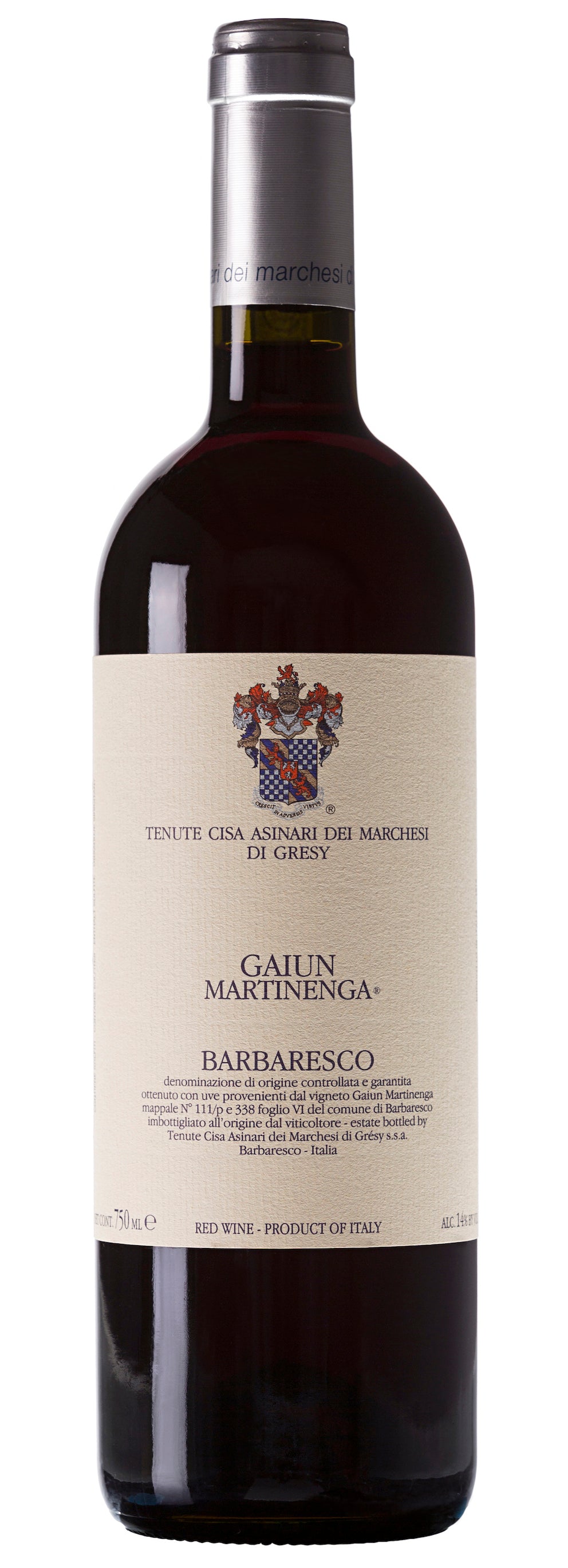 Marchesi di Gresy Barbaresco Gaiun Martinenga 2018  Front Bottle Shot