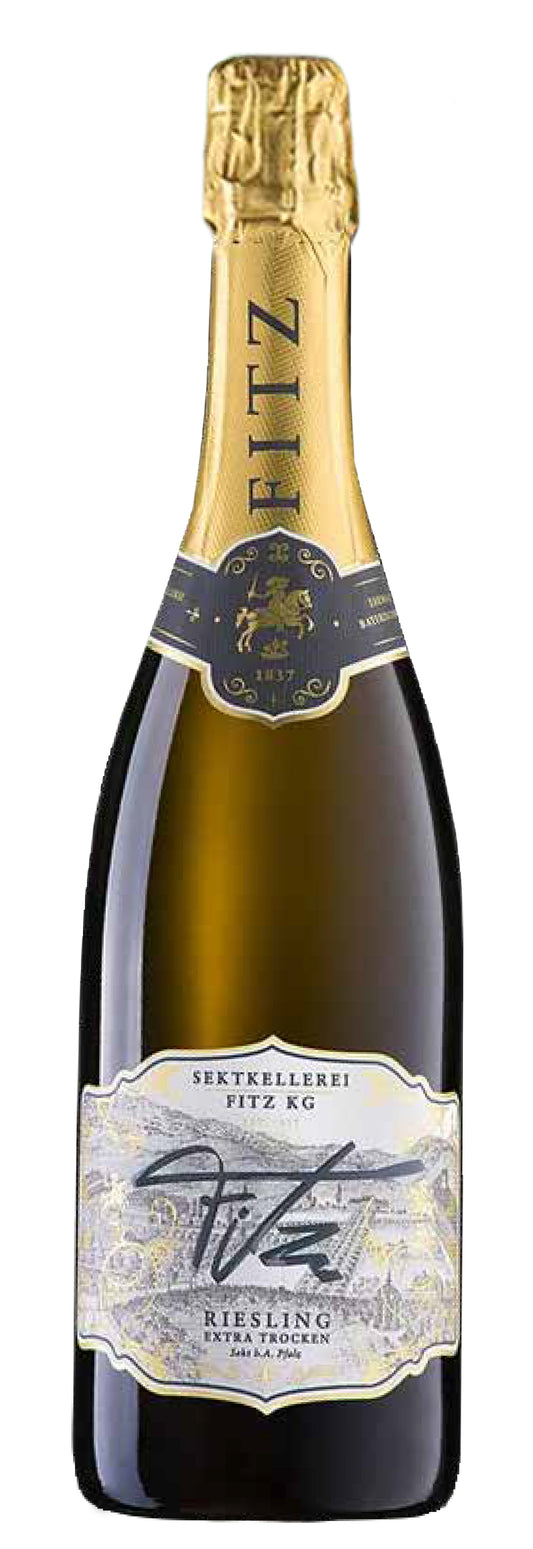 Fitz-Ritter Riesling Extra Trocken Sekt  Front Bottle Shot
