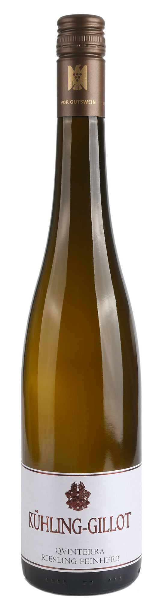 Kuhling-Gillot Qvinterra Riesling Feinherb 2021  Front Bottle Shot