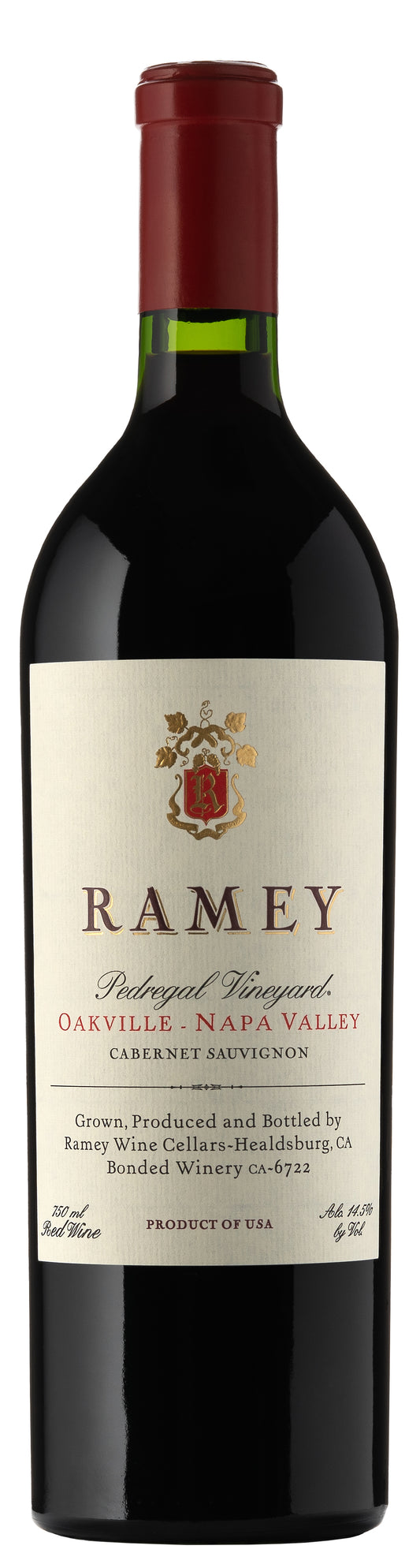 Ramey Pedregal Vineyard Cabernet Sauvignon 2017  Front Bottle Shot