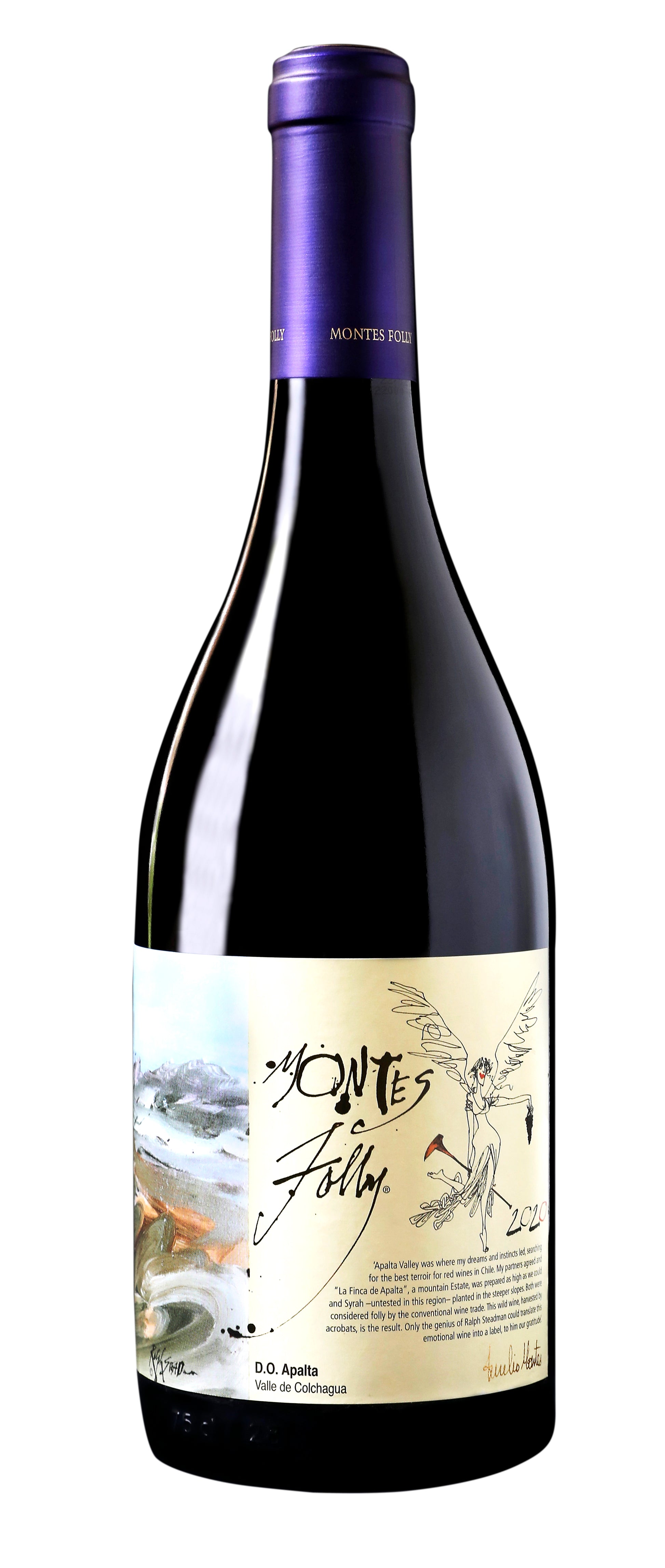 Montes Folly Syrah 2020  Front Bottle Shot