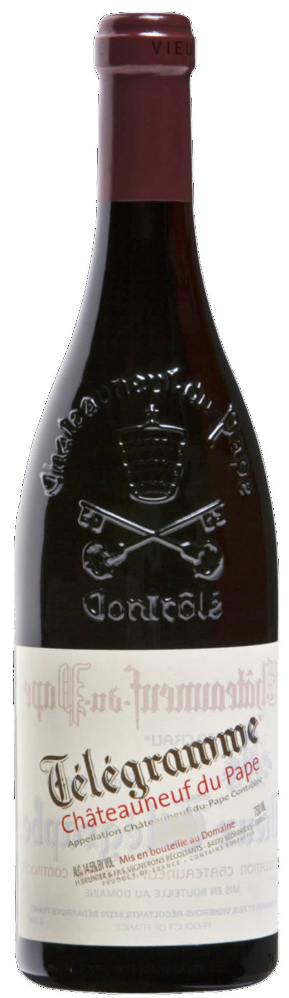 Domaine du Vieux Telegraphe Chateauneuf-du-Pape Telegramme 2022  Front Bottle Shot