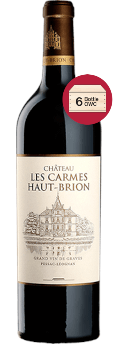 Chateau Les Carmes Haut-Brion 6-Pack 2023 in Wood Case (OWC Futures Pre-Sale) 2023  Front Bottle Shot