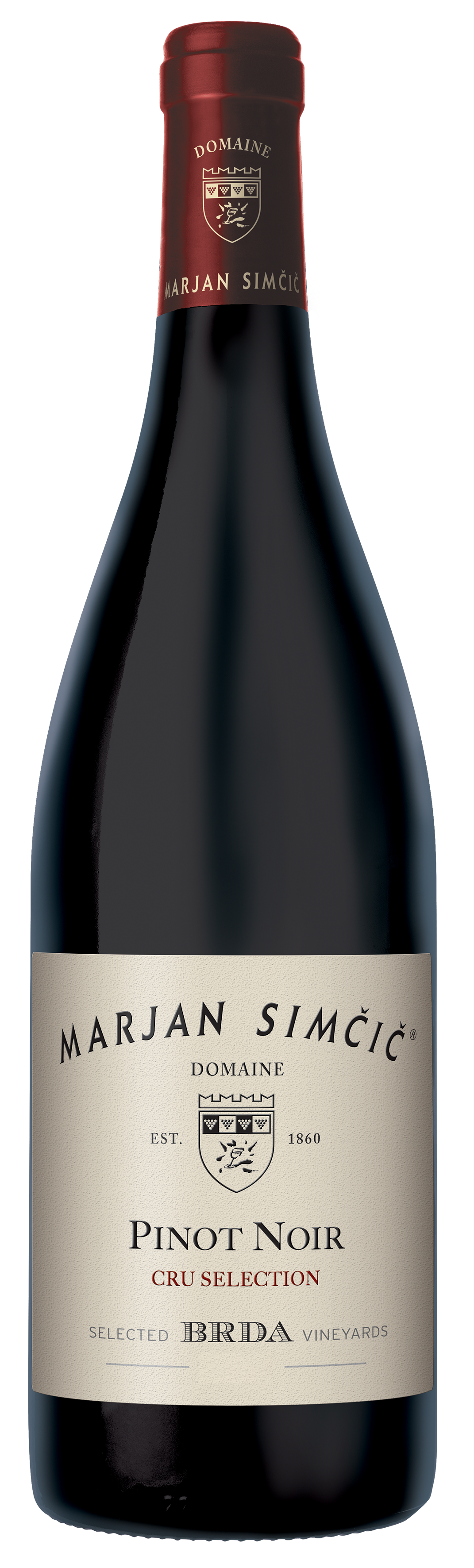 Marjan Simcic Cru Selection Pinot Noir 2021  Front Bottle Shot