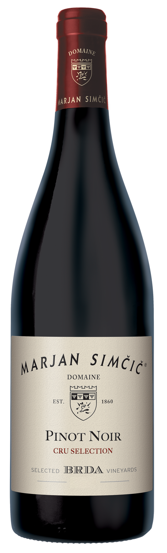Marjan Simcic Cru Selection Pinot Noir 2021  Front Bottle Shot