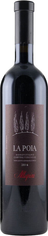 Allegrini La Poja 2016  Front Bottle Shot