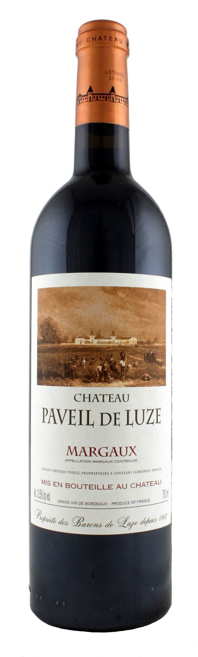 Chateau Paveil de Luze  2018  Front Bottle Shot