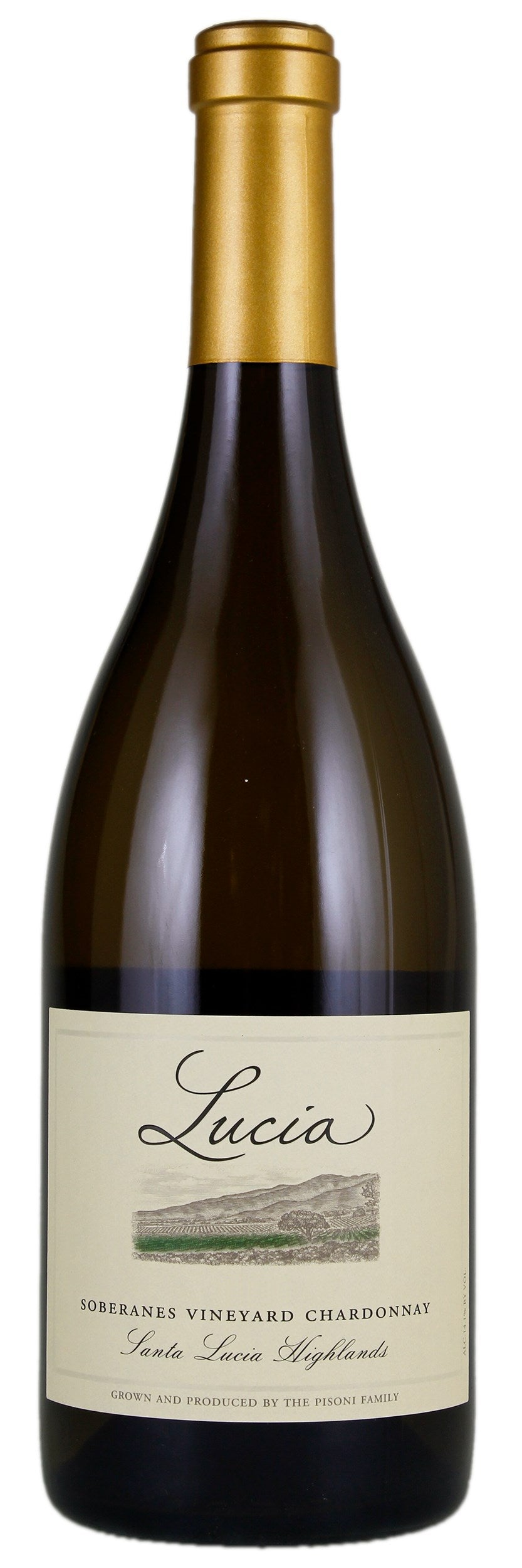 Lucia Vineyards Soberanes Vineyard Chardonnay 2020  Front Bottle Shot